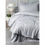BigBuy Home Parure de couette en coton satin gris 220x240 cm