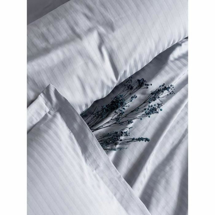 BigBuy Home Parure de couette en coton satin gris 220x240 cm BigBuy Home Parure de couette en coton satin gris 220x240 cm