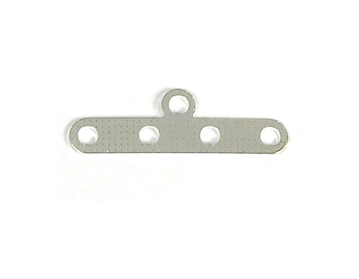 Innspiro Barre espaceuse métallique 5 trous argentée 18x3mm, lot de 10 Innspiro Barre espaceuse métallique 5 trous argentée 18x3mm, lot de 10