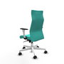 Piqueras Y Crespo Sillón Albacete Turquoise avec Mécanisme Synchrone et Base Blanche