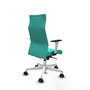 Piqueras Y Crespo Sillón Albacete Turquoise avec Mécanisme Synchrone et Base Blanche