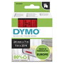 Dymo D1 Ruban d'étiquetage 24 mm x 7 m noir sur rouge