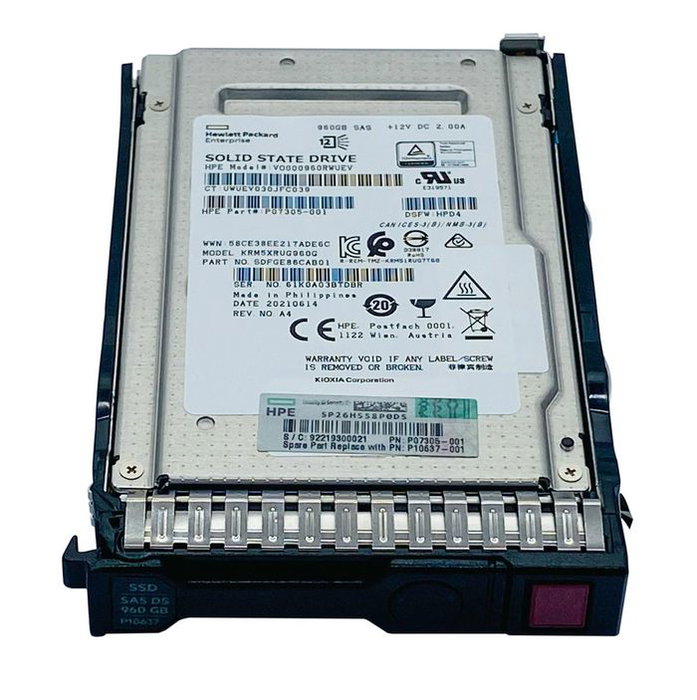 HP 960GB SAS Solid State Drive 2.5-inch SFF Read Intensive HP 960GB SAS Solid State Drive 2.5-inch SFF Read Intensive