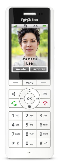 Fritz! Telephone receiver X6 blanc 6,1 cm (2,4 pouces)