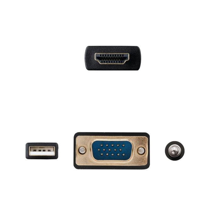 Nanocable Câble Convertisseur HDMI vers VGA + Audio + USB 1,8 m Noir