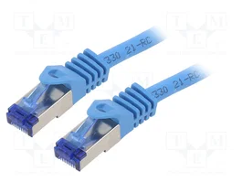 LOGILINK Cordon de raccordement Cat 6a S/FTP bleu 5m RJ45