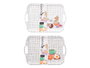 Kinvara Bandeja en Mélamine 42x27 cm Assortie Break, Blanc Beige Gris Rouge Vert Bleu Rose (Set de 18)