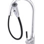 Robinet de cuisine monocommande avec bec col de cygne amovible, chromé
