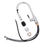 Robinet de cuisine monocommande avec bec col de cygne amovible, chromé