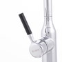 Robinet de cuisine monocommande avec bec col de cygne amovible, chromé
