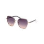 Guess Gafas Lunettes de soleil femme GU00108 32B Or Monture Métal Gris Dégradé Géométrique Diamètre 60mm
