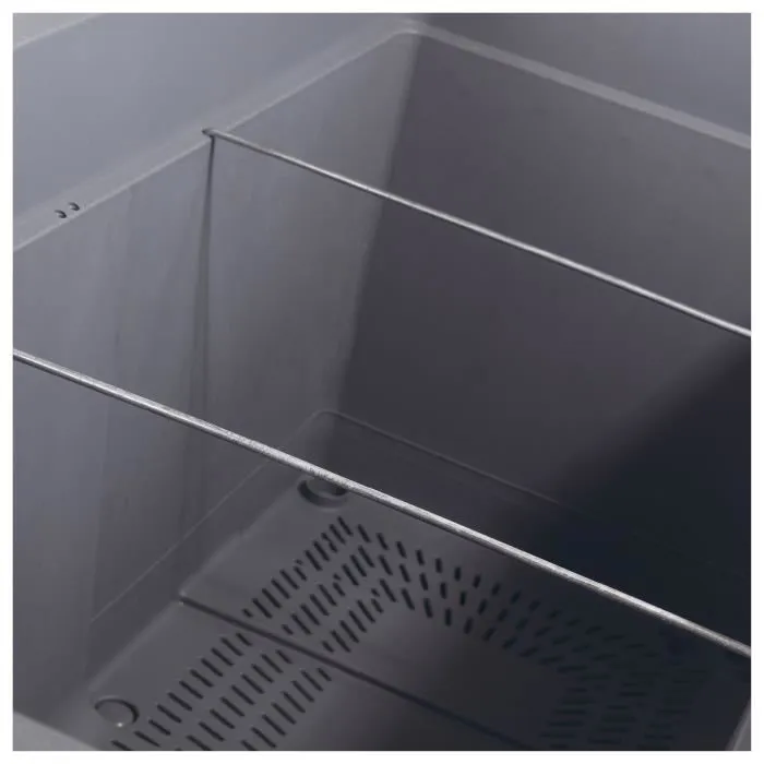 Deroma Jardinière Muret Cosmo - 78 x 39 cm Anthracite - Avec réserve d'eau et roulettes - Résistante au gel et aux UV - Volume 74.4L