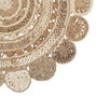BigBuy Home Tapis Naturel Blanc Jute 120 x 120 cm