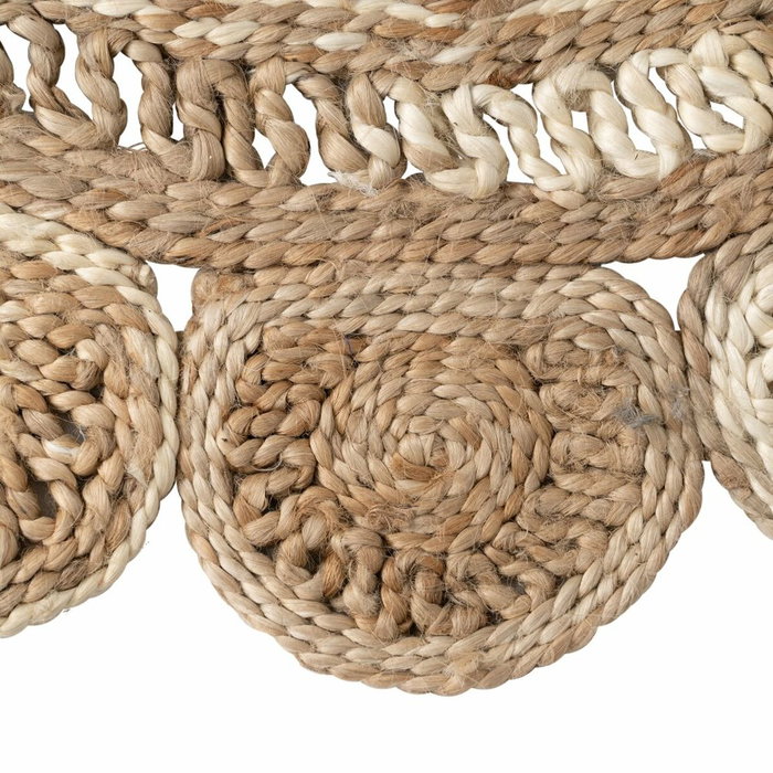 BigBuy Home Tapis Naturel Blanc Jute 120 x 120 cm BigBuy Home Tapis Naturel Blanc Jute 120 x 120 cm
