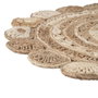 BigBuy Home Tapis Naturel Blanc Jute 120 x 120 cm