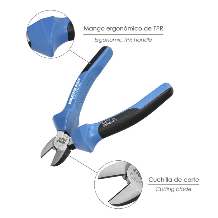 WOLFPACK LINEA PROFESIONAL Pince de coupe diagonale Heavy Duty 160 mm WOLFPACK LINEA PROFESIONAL Pince de coupe diagonale Heavy Duty 160 mm