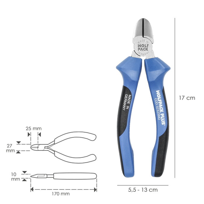WOLFPACK LINEA PROFESIONAL Pince de coupe diagonale Heavy Duty 160 mm WOLFPACK LINEA PROFESIONAL Pince de coupe diagonale Heavy Duty 160 mm