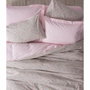 BigBuy Home Parure de lit à pois rose et gris, 220 x 240 cm