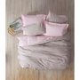 BigBuy Home Parure de lit à pois rose et gris, 220 x 240 cm