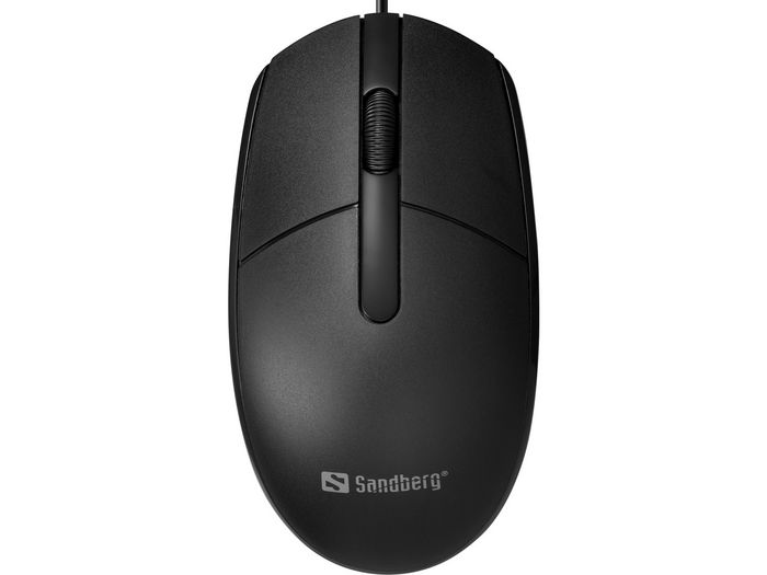 Sandberg Saver - Souris USB filaire pour bureau et nomade, ambidextre, compacte et légère, plug and play