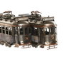 Home ESPRIT Figurine Décorative Train Vintage Doré Argenté