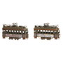 Home ESPRIT Figurine Décorative Train Vintage Doré Argenté