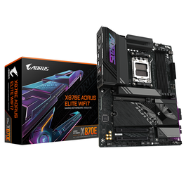 Gigabyte X870E Aorus Elite WiFi7, Carte Mère ATX Socket AM5, avec Wi-Fi 7 et Bluetooth, Noir