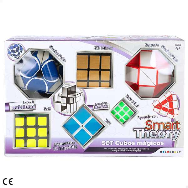 Color Baby Set de 6 Cubes Magiques - Puzzle Cubes Snake, Miroir 3D et Classiques - Jeu de Réflexion à Partir de 3 Ans Color Baby Set de 6 Cubes Magiques - Puzzle Cubes Snake, Miroir 3D et Classiques - Jeu de Réflexion à Partir de 3 Ans