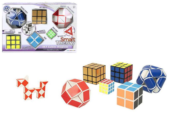 Color Baby Set de 6 Cubes Magiques - Puzzle Cubes Snake, Miroir 3D et Classiques - Jeu de Réflexion à Partir de 3 Ans Color Baby Set de 6 Cubes Magiques - Puzzle Cubes Snake, Miroir 3D et Classiques - Jeu de Réflexion à Partir de 3 Ans