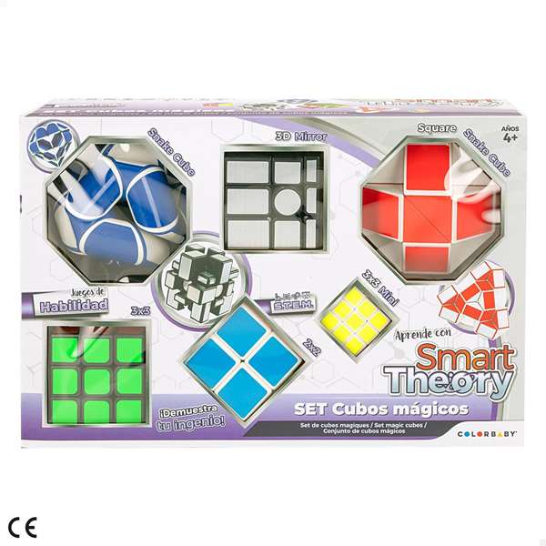 Color Baby Set de 6 Cubes Magiques - Puzzle Cubes Snake, Miroir 3D et Classiques - Jeu de Réflexion à Partir de 3 Ans Color Baby Set de 6 Cubes Magiques - Puzzle Cubes Snake, Miroir 3D et Classiques - Jeu de Réflexion à Partir de 3 Ans