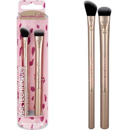Real Techniques Set Duo de pinceaux Animalista - Pinceau à poudre, 2 pièces - Maquillage