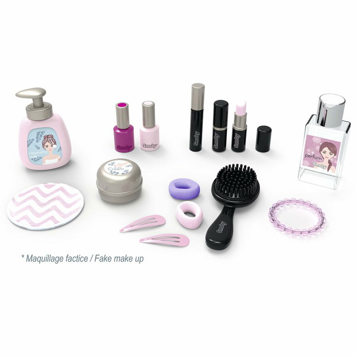 Smoby My Beauty Studio Coiffeuse sur table avec miroir et 15 accessoires