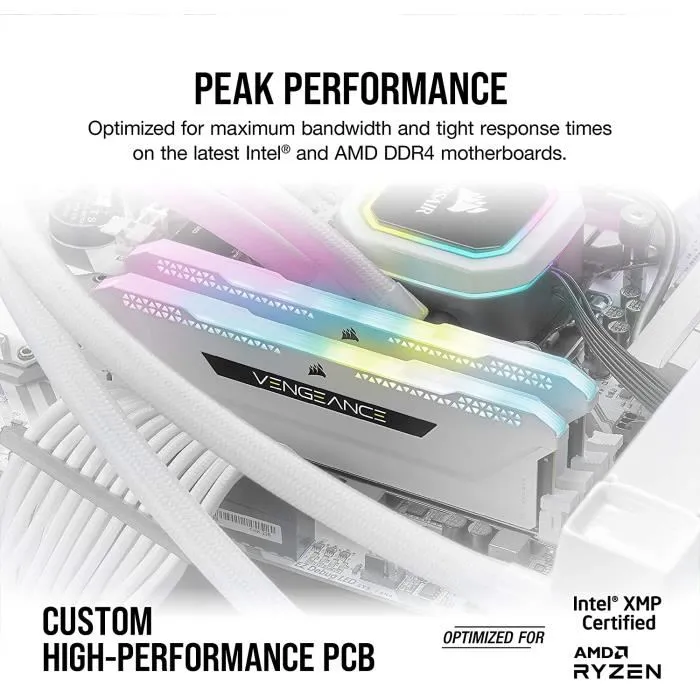 Mémoire RAM Corsair CMH32GX4M2E3200C16W 16 GB 32 GB DDR4 3200 MHz CL16