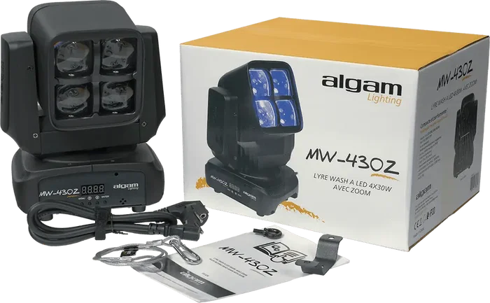 Algamlight Lumière LED Wash 4 x 30W RGBW avec Zoom