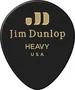 DUNLOP Pack de 12 médiators Genuine Celluloid Teardrop noirs - Heavy