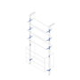 Emuca Kit de fixation pour 3 étagères en bois et 1 module pour structure Zero, Zamak, Peint en noir texturé