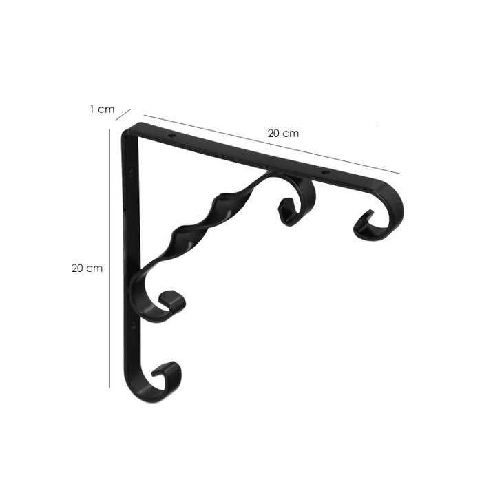 WOLFPACK LINEA PROFESIONAL Palomilla ornamentale renforcée noire 210x210 mm WOLFPACK LINEA PROFESIONAL Palomilla ornamentale renforcée noire 210x210 mm