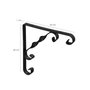 WOLFPACK LINEA PROFESIONAL Palomilla ornamentale renforcée noire 210x210 mm