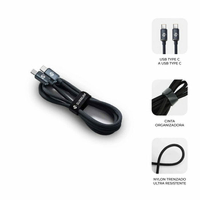 Câble USB-C vers USB-C Subblim SUBCAB-C06001 1 m Noir
