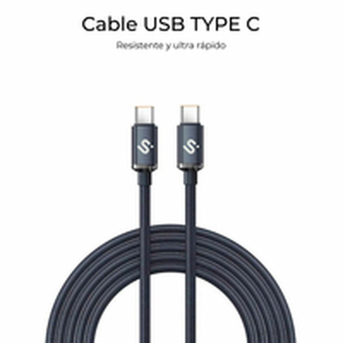 Câble USB-C vers USB-C Subblim SUBCAB-C06001 1 m Noir