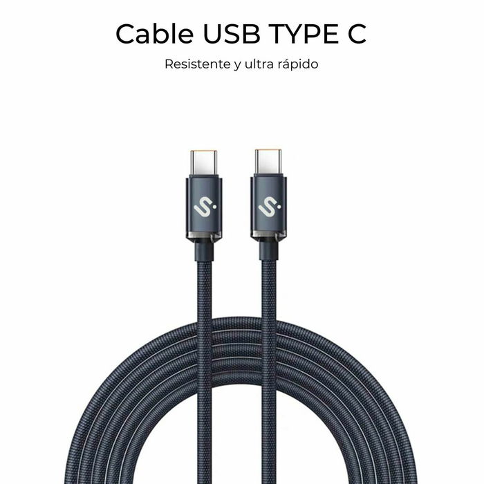 Câble USB-C vers USB-C Subblim SUBCAB-C06001 1 m Noir