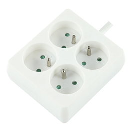 LOGON PROFESSIONAL Multiprise 4 voies blanche 16A avec câble 1,5 m