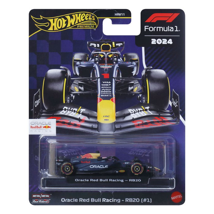 Formule 1 Hot Wheels Premium véhicule métal 1/64 Oracle Red Bull Racing RB20 (#1) (Max Verstappen 2024)