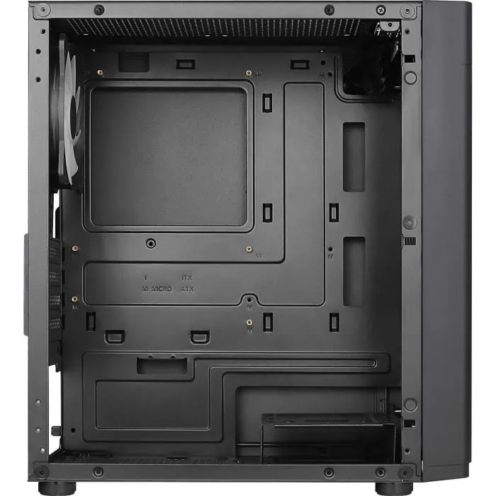 Aerocool Hexform G v2 Noir - Boîtier PC Mini tour Micro-ATX/Mini-ITX, façade mesh, 3 ventilateurs RGB 12 cm, panneau latéral verre trempé, USB 3.0