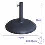 Marbueno Base Parasol Rond 45x36 cm 20KG Noir Jardin, Piscine et Terrasse 10450