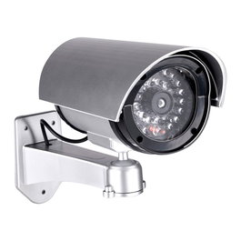 Grundig Caméra de sécurité factice bullet chromé 11 x 8 x 17 cm