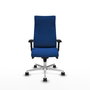 Piqueras Y Crespo Fauteuil Albacete Bleu avec Mécanisme Synchrone et Base Aluminium