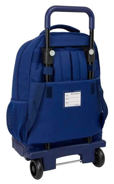 Safta Sac à dos grande avec roues compact et détachable F.C. Barcelona bleu marine 33x45x22 cm