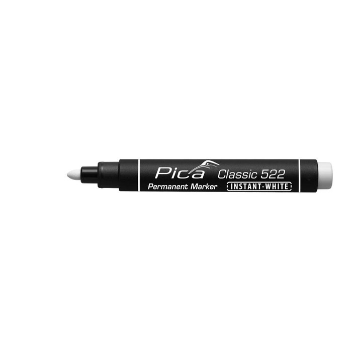 Pica Marqueur permanent blanc pointe balle large Pica Marqueur permanent blanc pointe balle large