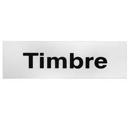 DUVER Plaque en aluminium argentée « TIMBRE » 150x45 mm